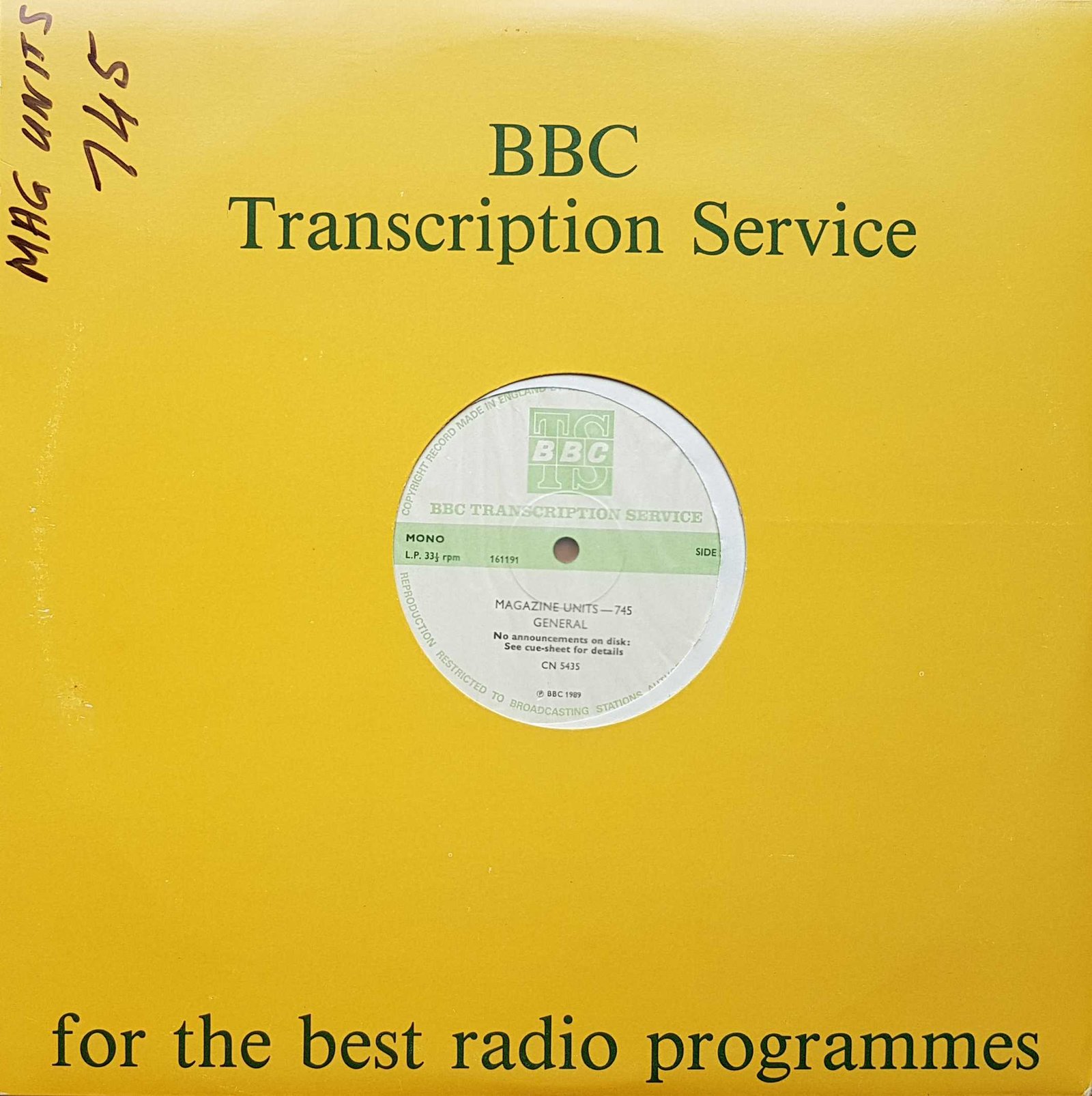 Back cover of CN 5435